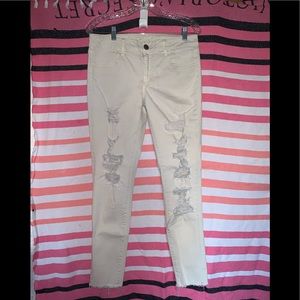 White AE Skinny Jeans 10R
